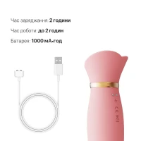 Пульсатор-вібратор із вакуумною стимуляцією клітора Zalo - ROSE Thruster Strawberry Pink — Просмотреть изображение 6