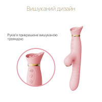 Пульсатор-вибратор с вакуумной стимуляцией клитора Zalo - ROSE Thruster Strawberry Pink — Просмотреть изображение 3