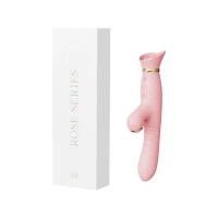 Пульсатор-вібратор із вакуумною стимуляцією клітора Zalo - ROSE Thruster Strawberry Pink — Просмотреть изображение 9