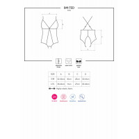 Сітчасте боді з відкритими сідницями Obsessive 841-TED-1 teddy L/XL, чорний — Переглянути зображення 7