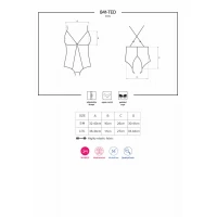 Сітчасте боді з відкритими сідницями Obsessive 841-TED-1 teddy L/XL, чорний — Переглянути зображення 12