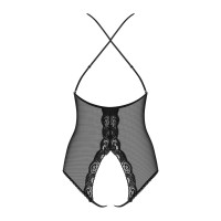 Сетчатое боди с открытыми ягодицами Obsessive 841-TED-1 teddy L/XL, черный