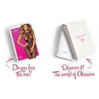 Бодістокінг Obsessive Bodystocking G308 S/M/L, халтер, декор у вигляді татуювання — Переглянути зображення 7