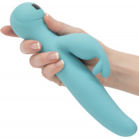 Вибратор-кролик Touch by SWAN - Trio Teal, сенсорное управление, ротация, диаметр 3,8 см