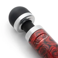 Вібромасажер DOXY Die Cast 3R - ROSE PATTERN, дуже потужний, перезаряджуваний, металевий корпус — Переглянути зображення 3