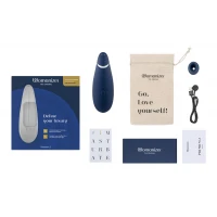 Вакуумний кліторальний стимулятор Womanizer Premium 2 - Blueberry, функції Autopilot та Smart Silence — Переглянути зображення 6