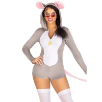 Комбінезон-костюм миші Leg Avenue Comfy Mouse S, з капюшоном — Просмотреть изображение 1