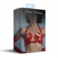 Ліф Серце Feral Feelings - Hearts Bra Red Trasparent — Переглянути зображення 2