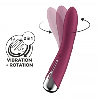 Вібратор точки G з обертанням Satisfyer Spinning Vibe 1 Red, 2 мотори — Переглянути зображення 1