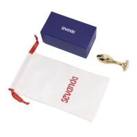 Металева анальна пробка LOCKINK SEVANDA Pearl Rose-shape Anal Plug, зі штучною перлиною — Переглянути зображення 7