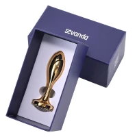 Металева анальна пробка LOCKINK SEVANDA Pearl Rose-shape Anal Plug, зі штучною перлиною — Переглянути зображення 6