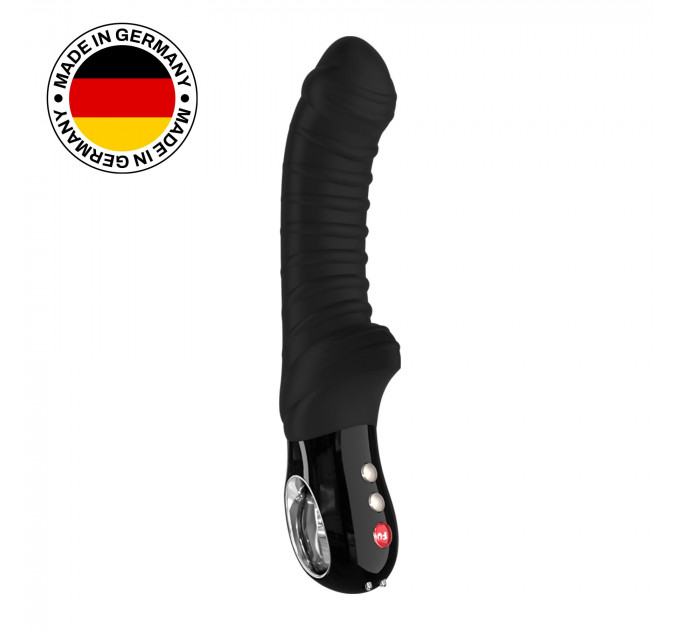 Вібратор для точки G Fun Factory TIGER black, ребристий, підходить для анальної стимуляції