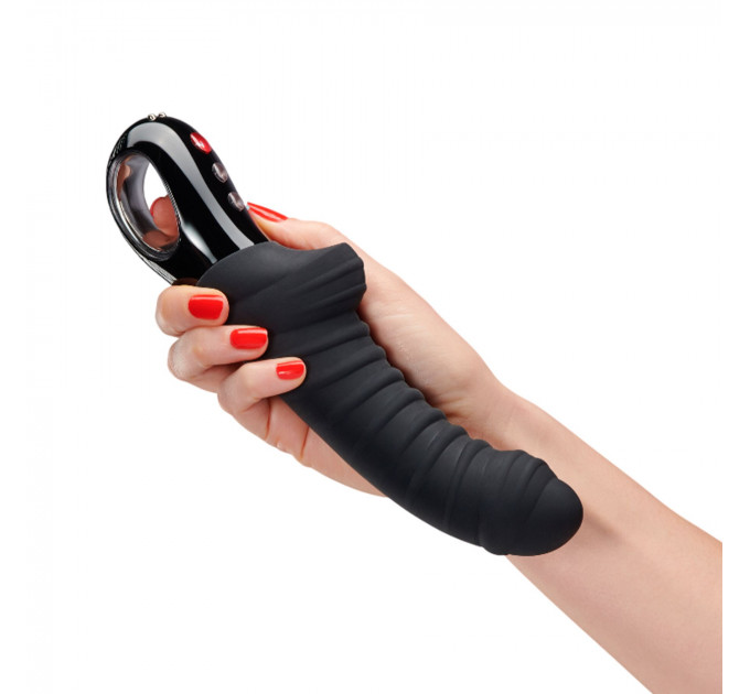 Вібратор для точки G Fun Factory TIGER black, ребристий, підходить для анальної стимуляції