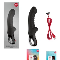 Вібратор для точки G Fun Factory TIGER black, ребристий, підходить для анальної стимуляції — Переглянути зображення 5
