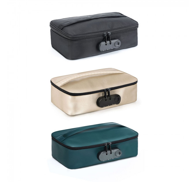 Кейс для іграшок Dorcel DISCREET BOX LUXURY GREEN, кодовий замок, 27×16×7,62 см