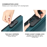 Кейс для іграшок Dorcel DISCREET BOX LUXURY GREEN, кодовий замок, 27×16×7,62 см — Переглянути зображення 5
