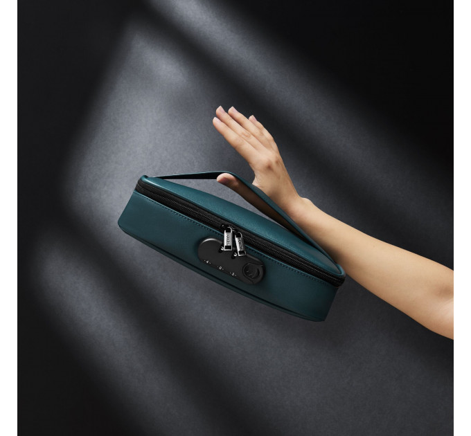Кейс для іграшок Dorcel DISCREET BOX LUXURY GREEN, кодовий замок, 27×16×7,62 см
