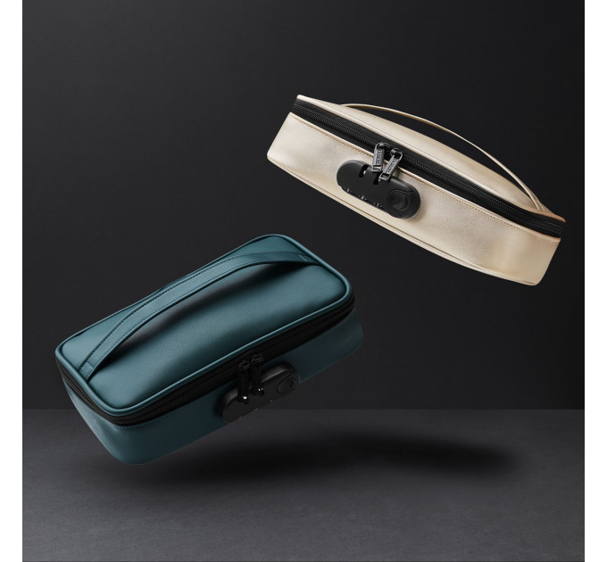 Кейс для іграшок Dorcel DISCREET BOX LUXURY GREEN, кодовий замок, 27×16×7,62 см