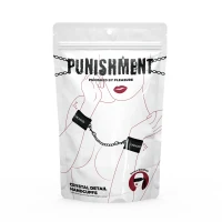 Наручники Punishment – Crystal Detail Handcuffs – Black, знімний ланцюжок, оздоблені кристалами — Переглянути зображення 3