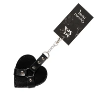 Брелок на карабіні для ключів Art of Sex Chained Heart, Чорний — Переглянути зображення 4