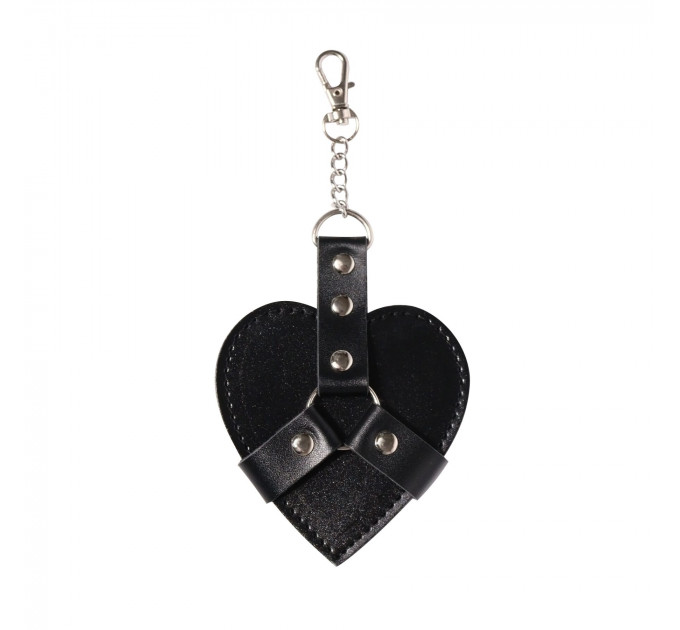 Брелок на карабіні для ключів Art of Sex Chained Heart, Чорний
