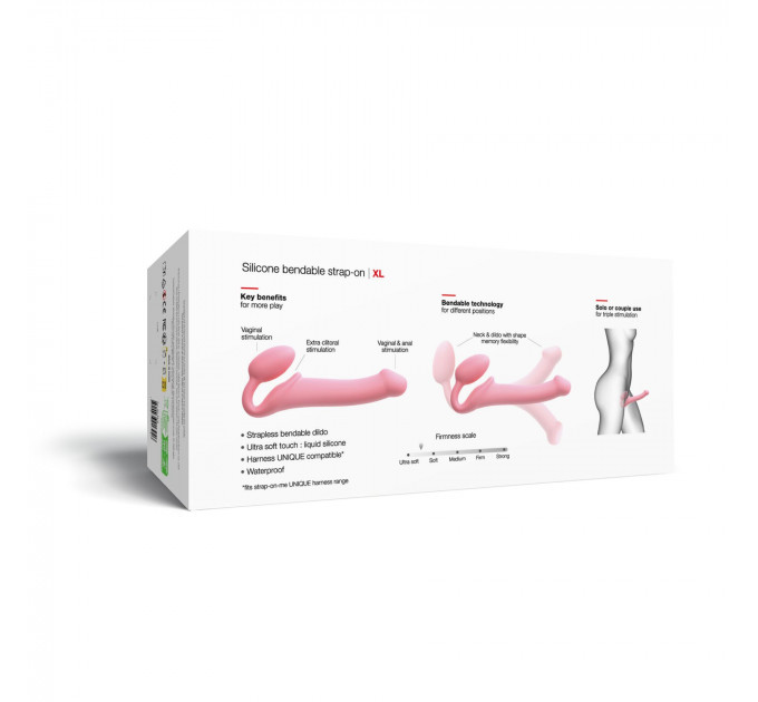 Безремінний страпон Strap-On-Me Rose XL, повністю регульований, діаметр 4,5 см