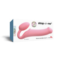 Безремінний страпон Strap-On-Me Rose XL, повністю регульований, діаметр 4,5 см — Переглянути зображення 7
