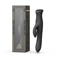 Смарт пульсатор-кролик з вібрацією Zalo Mose 2 Obsidian Black, підігрів до 42 °C, кристал Swarovski — Переглянути зображення 12