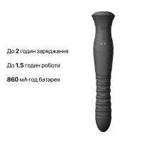 Смарт пульсатор-кролик с вибрацией Zalo Mose 2 Obsidian Black, подогрев до 42 °C, кристалл Swarovski — Просмотреть изображение 10