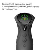 Смарт пульсатор-кролик с вибрацией Zalo Mose 2 Obsidian Black, подогрев до 42 °C, кристалл Swarovski — Просмотреть изображение 8