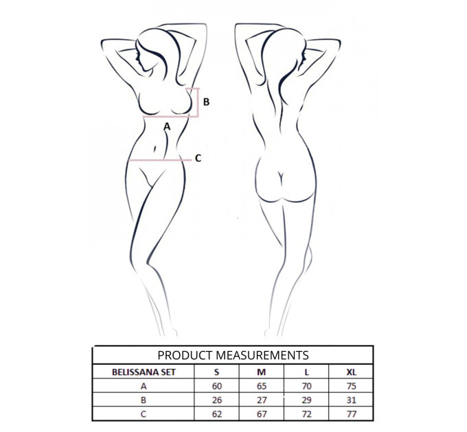 Комплект Passion BELISSANA SET black XL