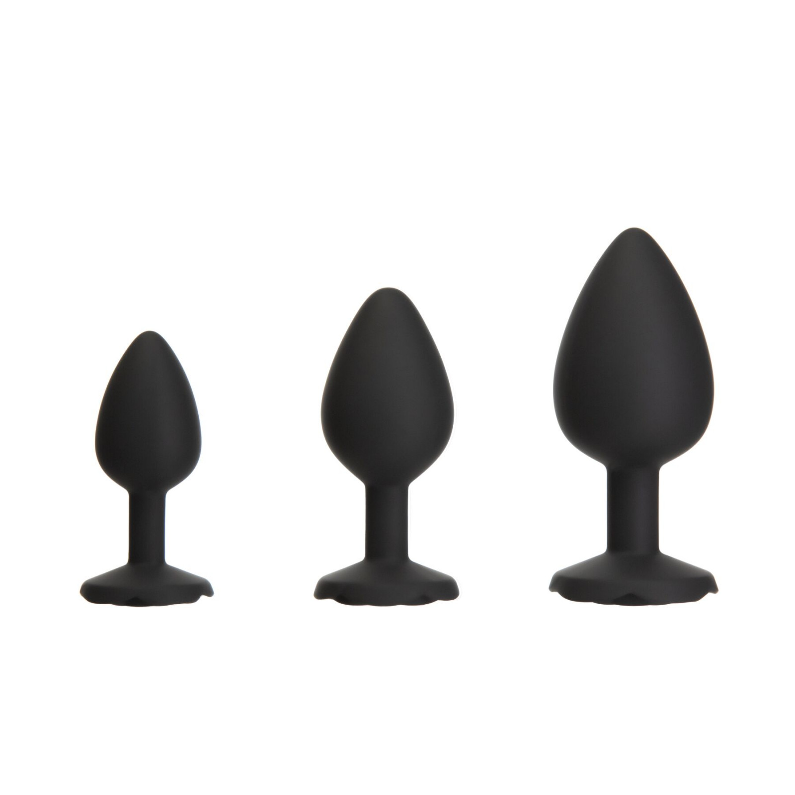 Набор силиконовых анальных пробок BMS Roses Til’ Dawn Silicone Anal Plug Kit Starter Kit Black