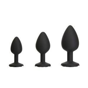 Набір силіконових анальних пробок BMS Roses Til’ Dawn Silicone Anal Plug Kit Starter Kit Black