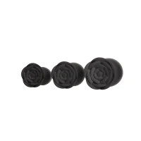 Набір силіконових анальних пробок BMS Roses Til’ Dawn Silicone Anal Plug Kit Starter Kit Black — Просмотреть изображение 3