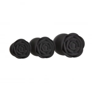 Набір силіконових анальних пробок BMS Roses Til’ Dawn Silicone Anal Plug Kit Starter Kit Black