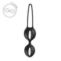 Вагінальні кульки Fun Factory SMARTBALLS DUO Black, 2 шт, діаметр 3,2 та 3,6 см — Переглянути зображення 2