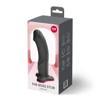 Фалоімітатор Fun Factory THE BOSS STUB Black, реалістична текстура, довжина 17,9 см, діаметр 4,1см — Просмотреть изображение 5