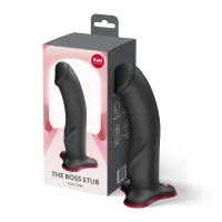 Фалоімітатор Fun Factory THE BOSS STUB Black, реалістична текстура, довжина 17,9 см, діаметр 4,1см — Просмотреть изображение 4