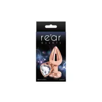 Анальна пробка NS Novelties Rear Assets - Rose Gold Heart - Medium - Clear — Просмотреть изображение 2