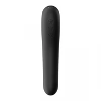 Вакуумний стимулятор з вібрацією Satisfyer Dual Kiss Black — Переглянути зображення 3