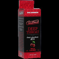 Спрей для мінету Doc Johnson GoodHead DeepThroat Spray - Cherry 59 мл (м'яте паковання!!!) — Переглянути зображення 3