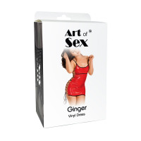 Сексуальное лакированное платье на шнуровке Art of Sex - Ginger красное L-2XL