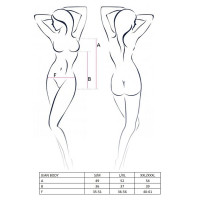 Боди монокини под латекс Passion JEAN BODY L/XL, black