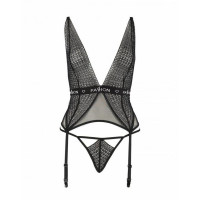 Полупрозрачный корсет Passion Exclusive MIRAJANE CORSET S/M, black