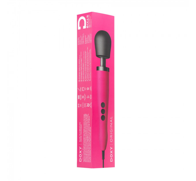 Вибромассажер DOXY Original Pink, очень мощный, питание 220В, пульсирующие вибрации