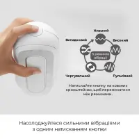 Вібромастурбатор Tenga Flip Zero Electronic Vibration White, змінна інтенсивність, розкладний — Переглянути зображення 4