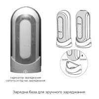 Вібромастурбатор Tenga Flip Zero Electronic Vibration White, змінна інтенсивність, розкладний — Переглянути зображення 7