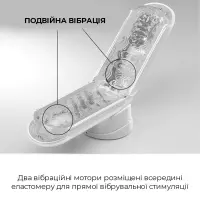 Вібромастурбатор Tenga Flip Zero Electronic Vibration White, змінна інтенсивність, розкладний — Переглянути зображення 3