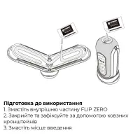 Вібромастурбатор Tenga Flip Zero Electronic Vibration White, змінна інтенсивність, розкладний — Переглянути зображення 8