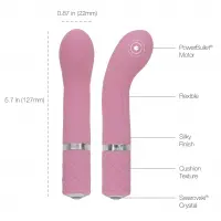 Розкішний вібратор Pillow Talk - Racy Pink з кристалом Swarovski для точки G, подарункове паковання — Переглянути зображення 8